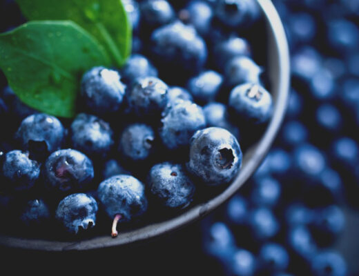 spring blueberry fruit in bowl